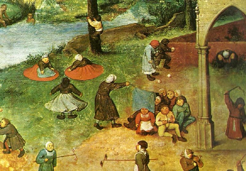 Pieter Bruegel detalj fran barnens lekar oil painting image